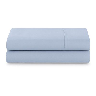 Lençol De Cima Avulso Minimal Liso Casal 01 Peça Malha 100% Algodão - Azul Claro