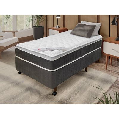 Base para Cama Box Solteiro New Tecnopedic 88x188 Castor Cinza