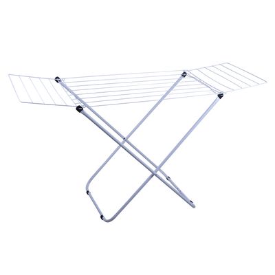Varal de Chão com Abas Secalux Nápoles em Aço Branco 83x137x46cm