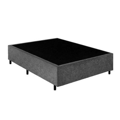 Cama Box Casal 138 Bello Box - Suede Cinza