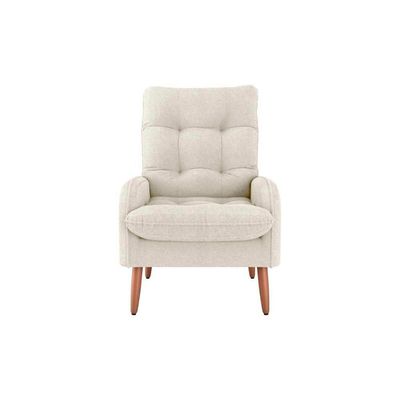 Poltrona Para Descanço Confortável Premium Nantes Matrix Boucle Bege