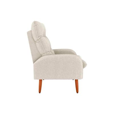 Poltrona Para Descanço Confortável Premium Nantes Matrix Boucle Bege
