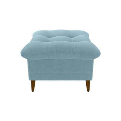 Poltrona De Amamentação Com Puff Luxo Confortável Montreal Matrix Boucle Azul