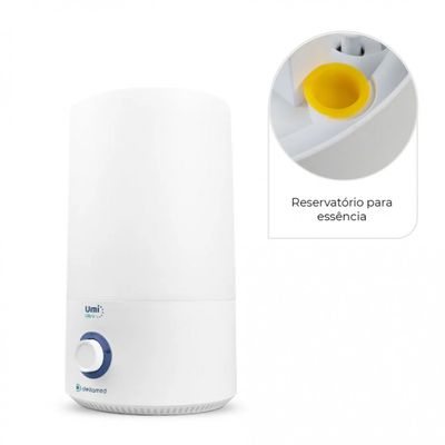 Umidificador de Ar Ultrassônico 4,3 Litros Umi Ultra Dellamed Branco / Bivolt