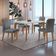 Conjunto Mesa Liz 120cm Com 4 Cadeiras Athenas Moderna Linho Grafite Off White Imbuia