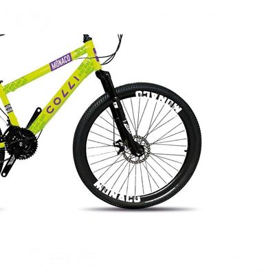 Bicicleta Colli Mônaco Aro 26 Disco 21 V Rapid Fire Cor Vermelho Tamanho Do Quadro 13,5 Amarelo