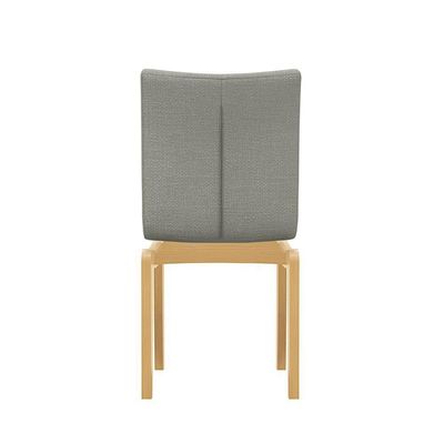 Cadeira Em Madeira Maciça Kappesberg Maya Suede Mescla Cinza/branco