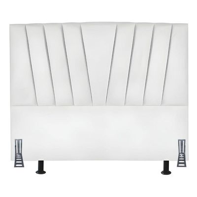 Cabeceira Cama Box Casal 140 Cm Joana Em Corino Com Frame Branco