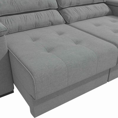 Sofá Cama Kappesberg Stelo Linho Cinza 230cm