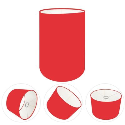 Cúpula Abajur E Luminária Cilíndrica Vivare Cp-7006 ø18x25cm - Bocal Nacional Vermelho