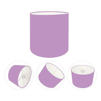 Cúpula Abajur E Luminária Cilíndrica Vivare Cp-7005 ø18x18cm - Bocal Nacional Lilás