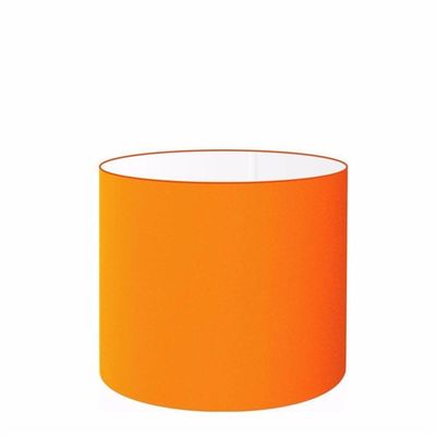 Cúpula Abajur Cilíndrica Cp-7008 ø20x25cm Laranja