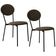 Kit 02 Cadeiras Estofada Para Sala De Jantar Azuri Preto C01 Veludo Marrom Sand - Lyam Decor