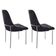 Conjunto Com 2 Cadeiras Metal Vicenza Moderna Mobilia Linho Preto Prata