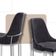 Conjunto Com 2 Cadeiras Metal Vicenza Moderna Mobilia Linho Preto Prata
