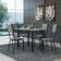 Conjunto Sala De Jantar Mesa Tampo Granito 1,20m Com 4 Cadeiras Diana Artefamol Preto/platina