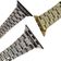 3 Pulseiras Smartwatch Inteligente Pedra Strass Aço 3 Elos