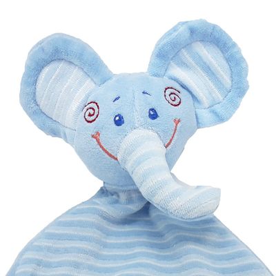 Naninha Elefantinho Triângulo - Azul - Antialérgico - 32 cm - CAS Brinquedos