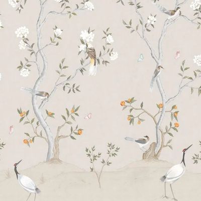Mural de Parede Hana Floral Bege 1911-2