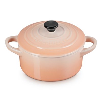 MINI COCOTTE LE CREUSET 250 ML 10CM PUXADOR PRETO PESSEGO PECHE 71901104230100