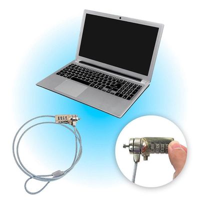 Trava De Segurança Notebook Pc Com Senha Cabo De Aço Segredo 4 Digitos