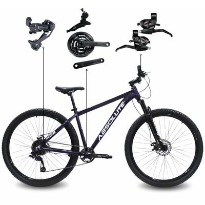 Bicicleta Aro 29 Absolute 21 Marchas Quadro Alumínio Freio A Disco Mtb - Azul Mar - 17 Azul Mar