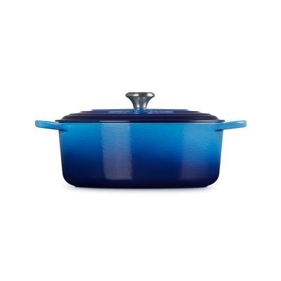 PANELA OVAL LE CREUSET SIGNATURE FERRO ESMALTADO 31CM AZURE BLUE 21178312202430