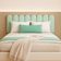 Cabeceira Queen Size Design Nuvem 45x20cm 8 Placas Em Suede Verde Claro