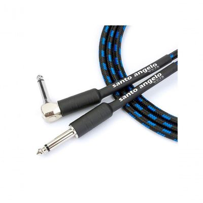 Cabo De Guitarra Angel Tx 0,30 Mm Conector P10-p10 90º 20ft 6,10 Metros Textil
