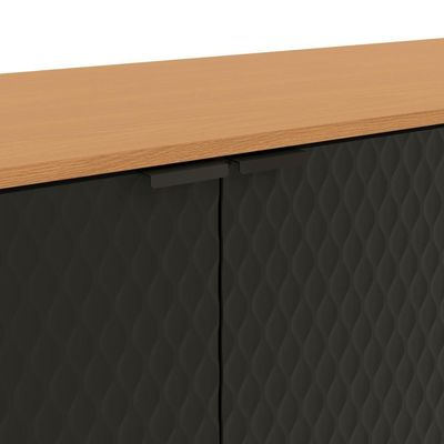 Aparador Kappesberg 4 Portas 3d Canela-preto 180cm