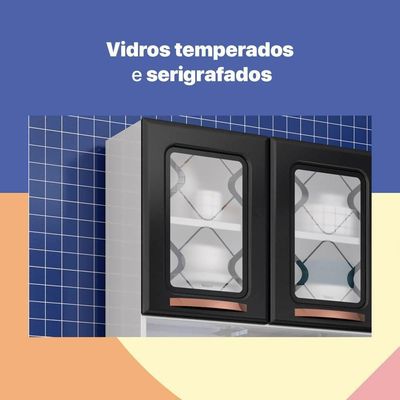 Armário De Cozinha Aço Kit Triplo Telasul Mirage New Bco/pto