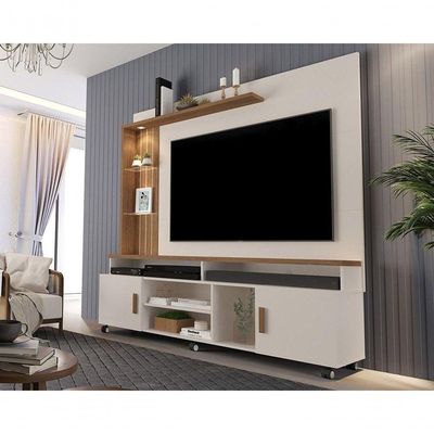 Home Para Tvs Até 65 Ocean Off White E Canela Carmolar