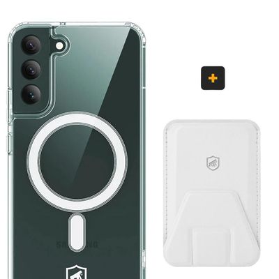 Kit Magsafe - Capa case capinha e Carteira com Kickstand para Samsung Galaxy S22 Plus - Gshield