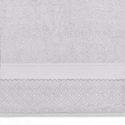 Toalha de Banho Melody com Renda Nice Bouton Prata