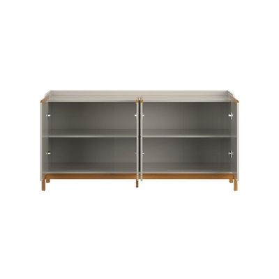 Aparador Buffet Para Sala Elegance 4 Portas Lukaliam Móveis Off White New-jequitiba Off White New-jequitiba