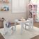 Conjunto De Mesa Infantil Com 2 Cadeiras Mdf Helena Branco Brilho