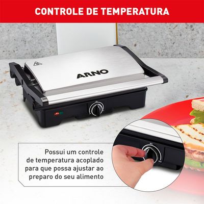 GRILL ARNO DUAL GNOX INOX 127V Inox / 127V
