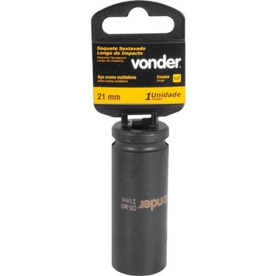 Soquete Sextavado De Impacto Longo Encaixe 1-2" 21mm Vonder