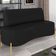 Sofá 2 Lugares 135cm Pés Aço Dourado Tamar Sintético Preto Z08 - Mpozenato