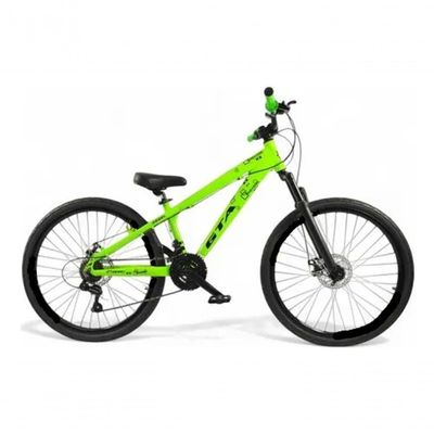 Bicicleta Aro 26 Freeride Gta Verde 21v Câmbios Importados Aro Aero