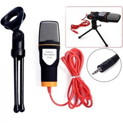 Microfone Condensador Knup Kp-917 de Mesa Com Tripé e cabo P2