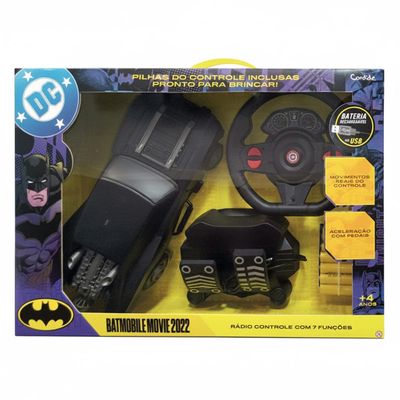 Carrinho de Controle Remoto Batman Batmóvel Filme 2022