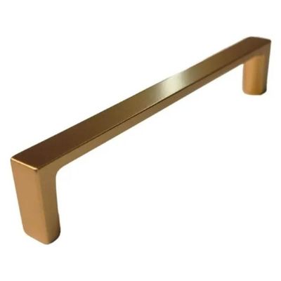 Kit 4 Puxadores Dourado Fosco 19cm Alça Reta Torralba Para Móveis Oeiras Balcões Armários