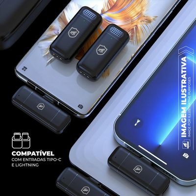 Microfone de Lapela Survivor Tipo C / Lightning - Gshield