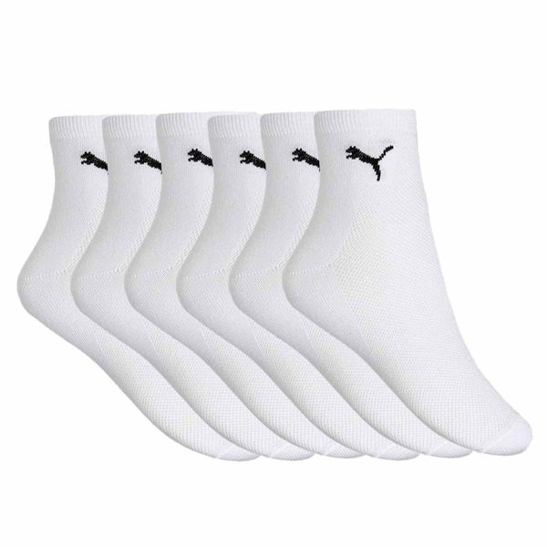 Kit 6 Pares de Meia Puma Cano Médio Esportiva 39-43 / Branco