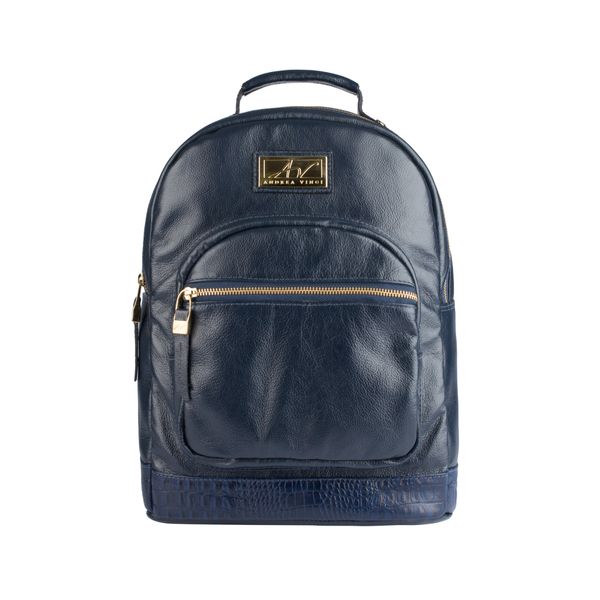 Mochila de couro liso Milla Caramelo