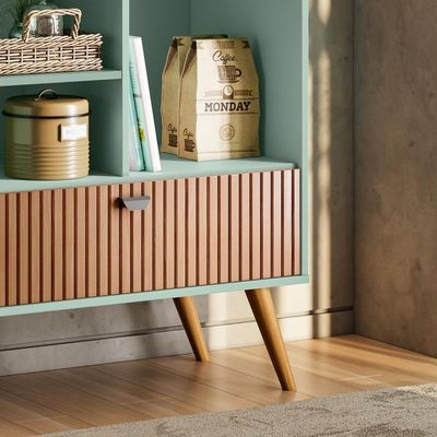 Cantinho Do Café Rubi Armário Para Cozinha Menta-tauari Ripado