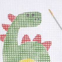 Kit p/ Aprender a Bordar - Dinossauro - Kits for Kids