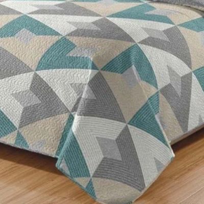 Kit Cobre Leito Colcha Daily Casal 3 Peças Dupla Face Estampado - Modelo 63 - 100% Poliéster