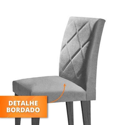 Conjunto Com 4 Cadeiras Olímpia Rufato Imbuia/turim 07